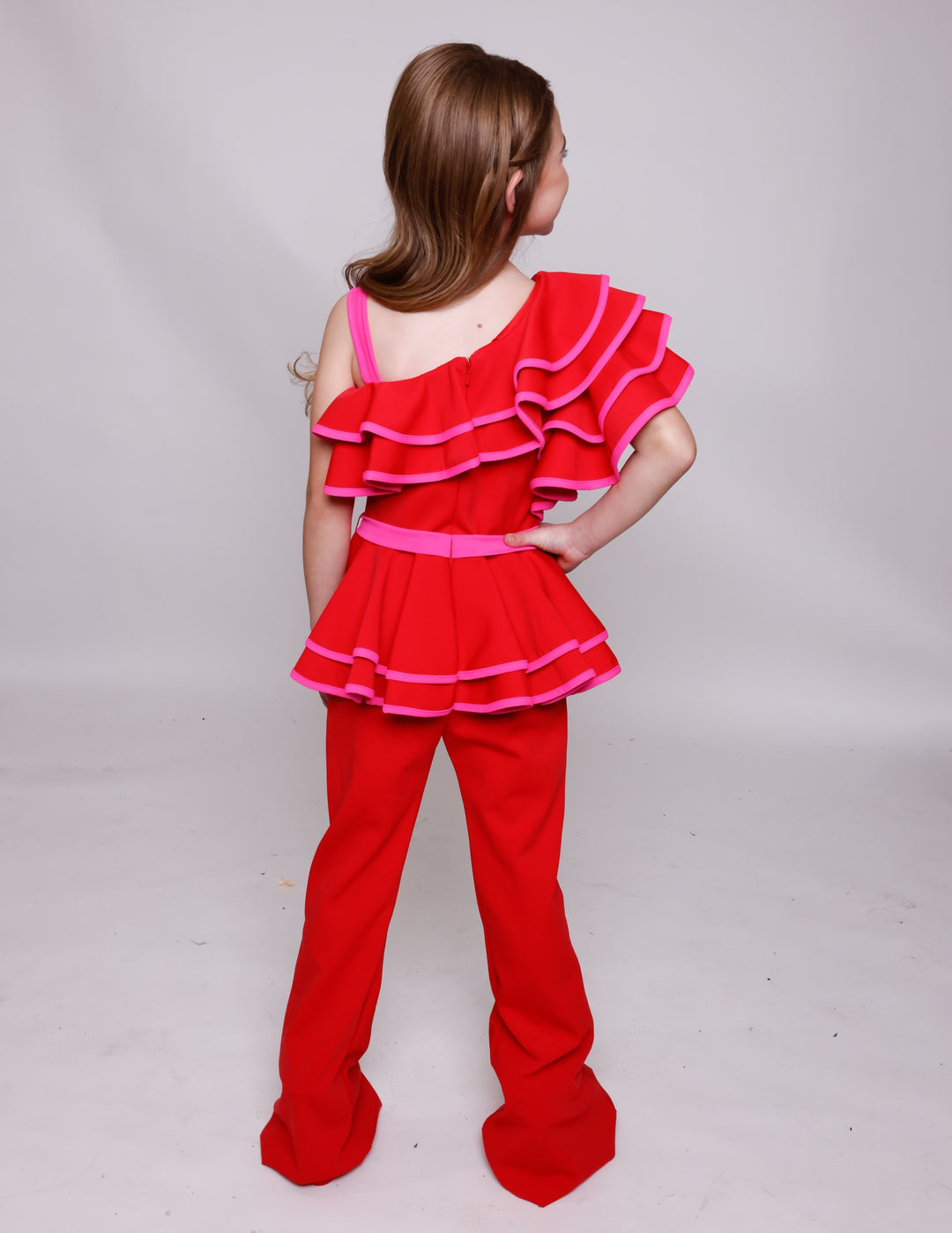 One-Shoulder Floor-Length Scuba Special Occasion Two-Piece Ava Presley 28828