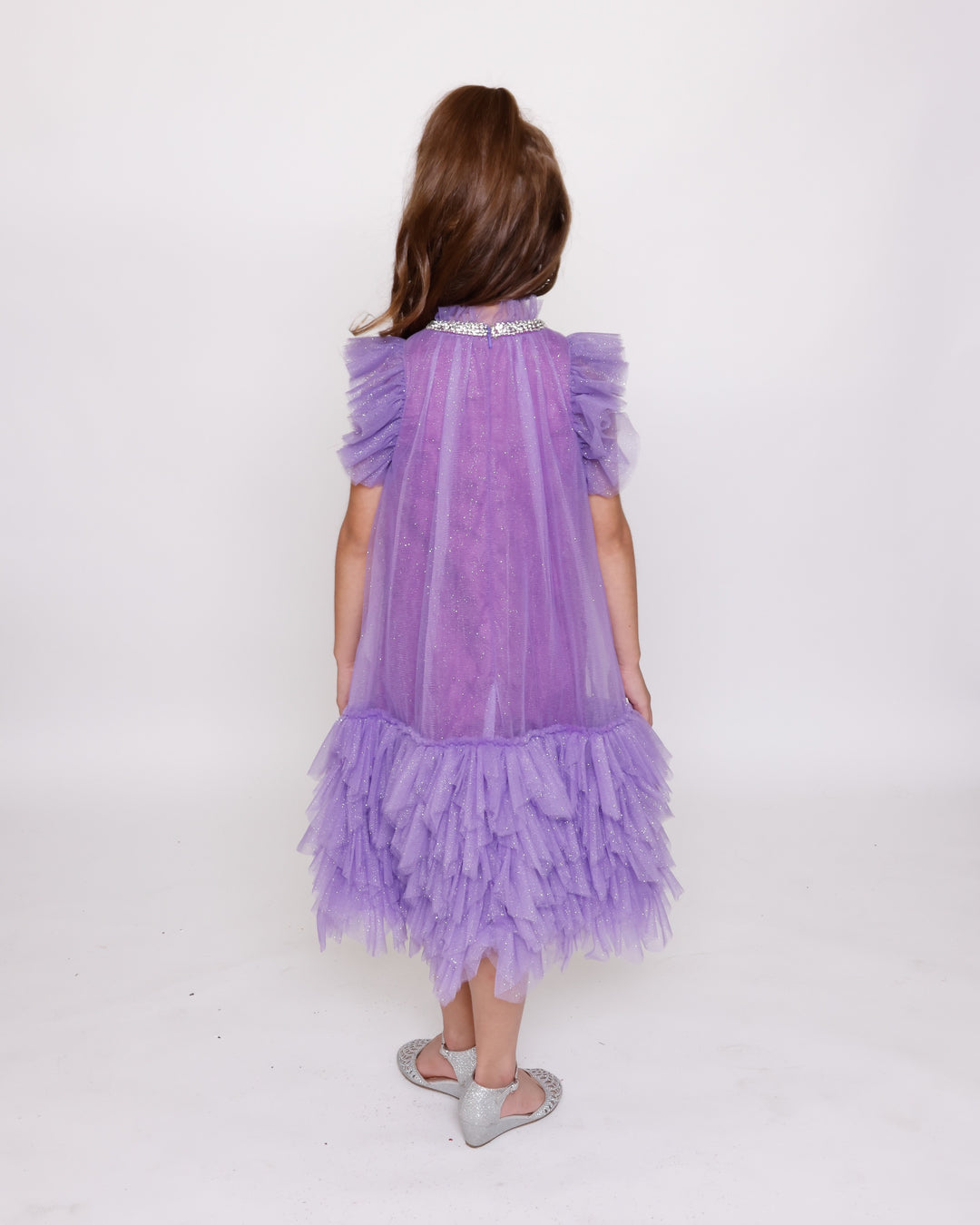 Jewel Tea-Length Tulle Flower Girl A-Line Ava Presley 28836