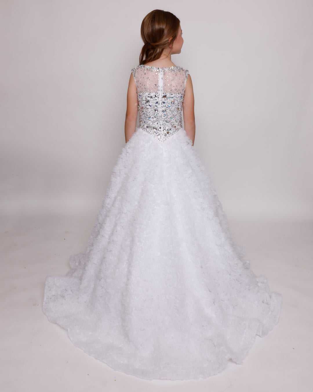 Illusion Floor-Length Tulle Special Occasion Ball Gown Ava Presley 39893