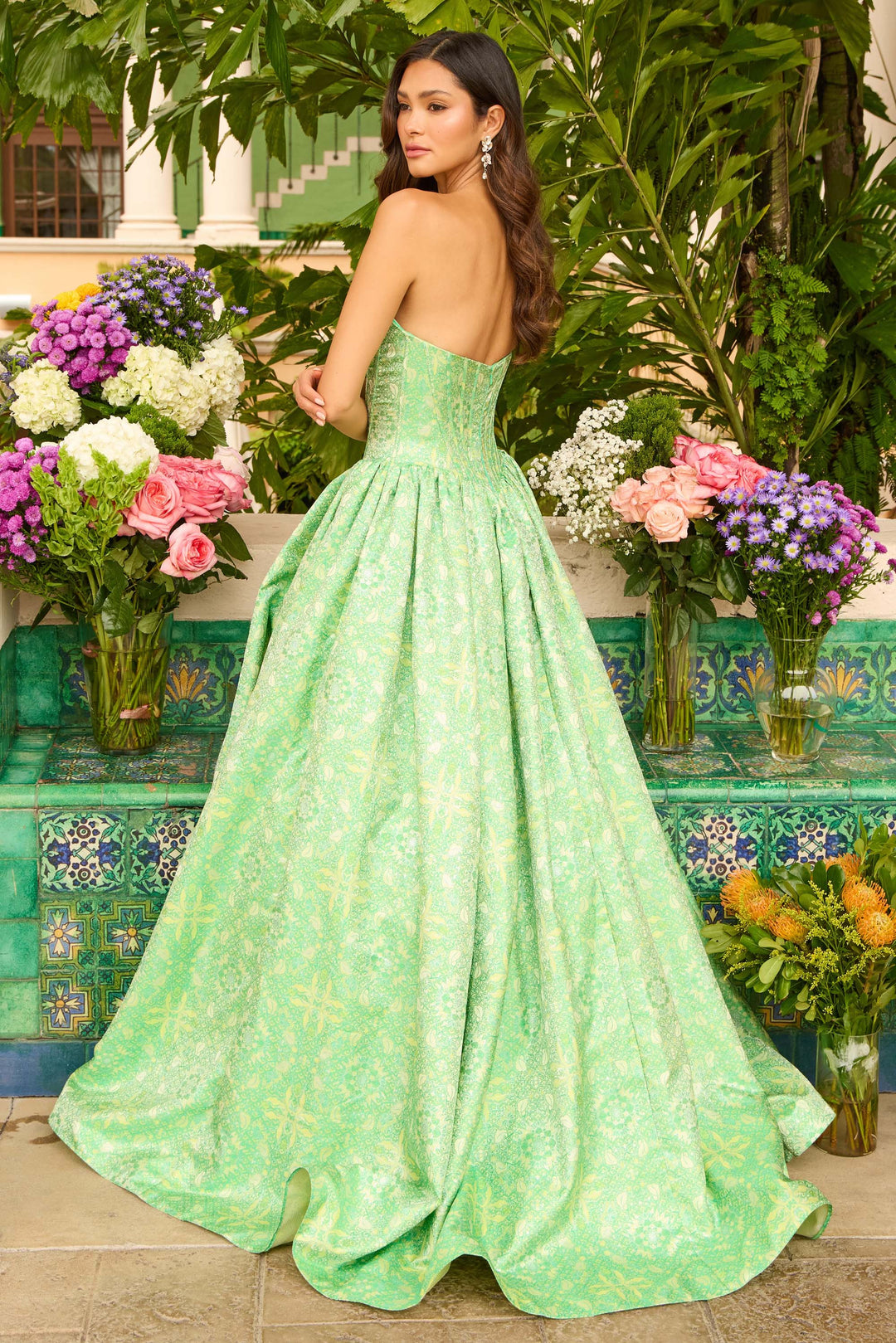 Prom Dresses Long Formal Beaded Corset Evening Prom Dress Green