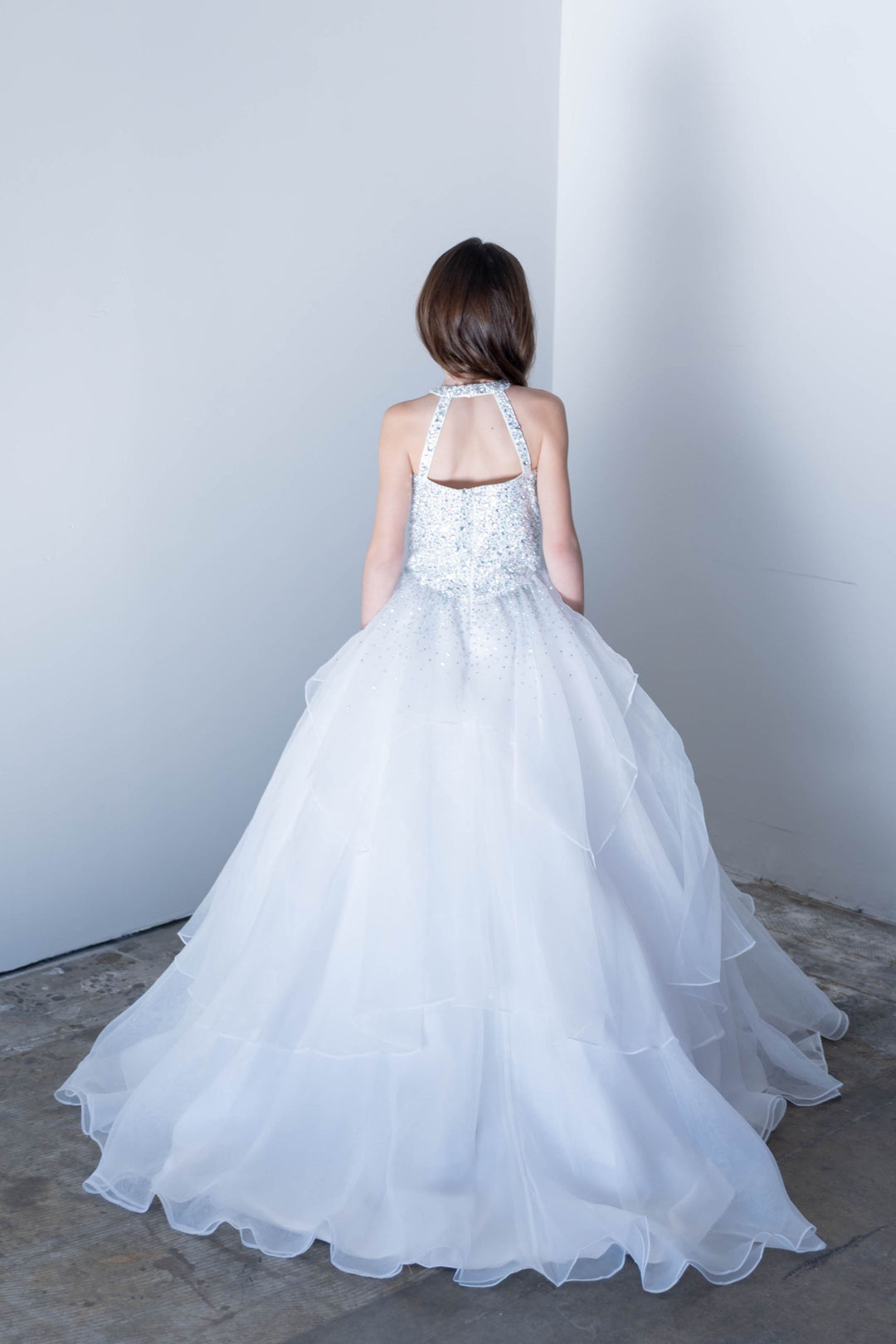 Halter Floor-Length Tulle Special Occasion Ball Gown Ava Presley 26820