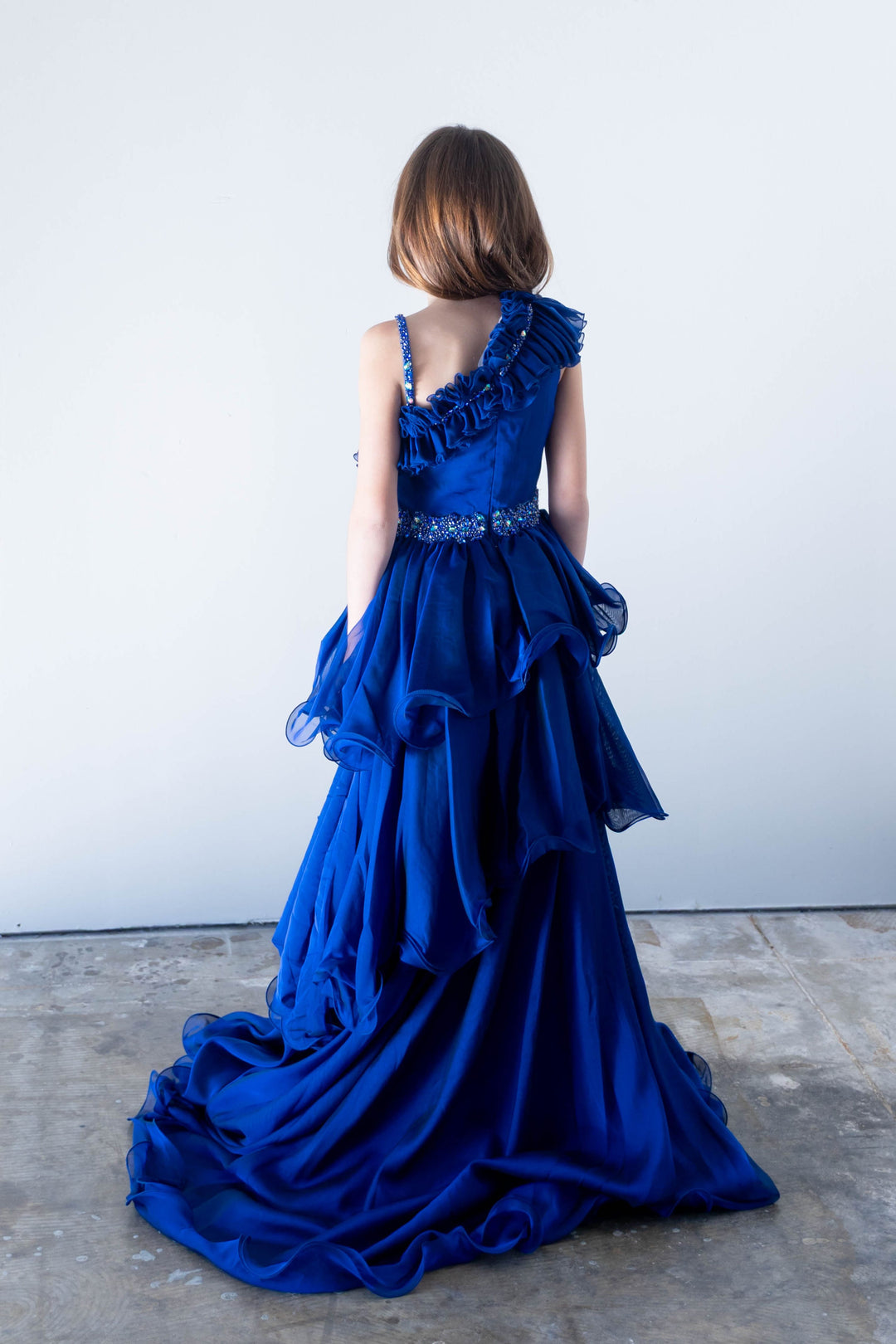 One-Shoulder Floor-Length Chiffon Special Occasion Ball Gown Ava Presley 26827