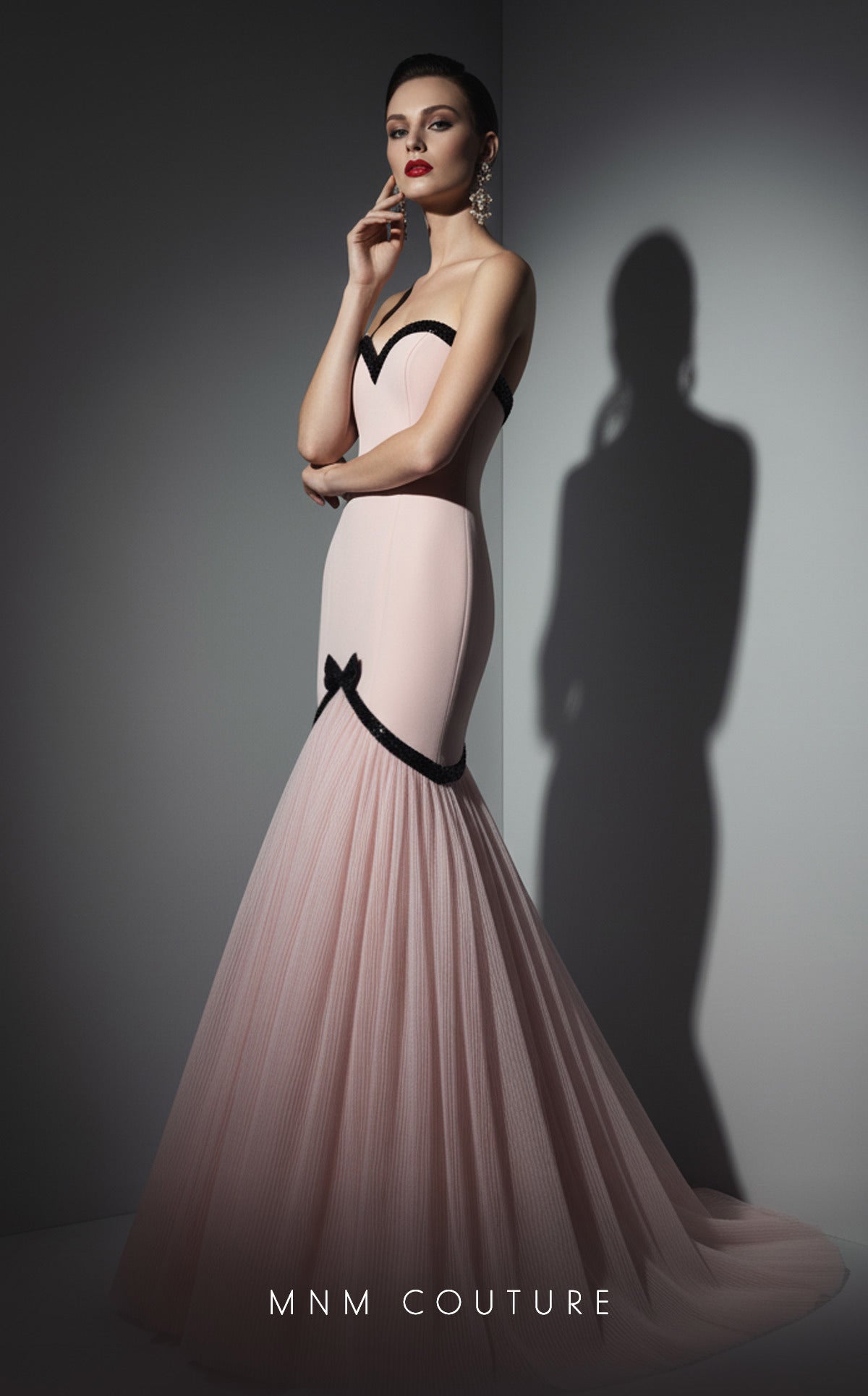 Prom Dresses Mermaid Long Formal Prom Dress MNM Couture B1203 Pink