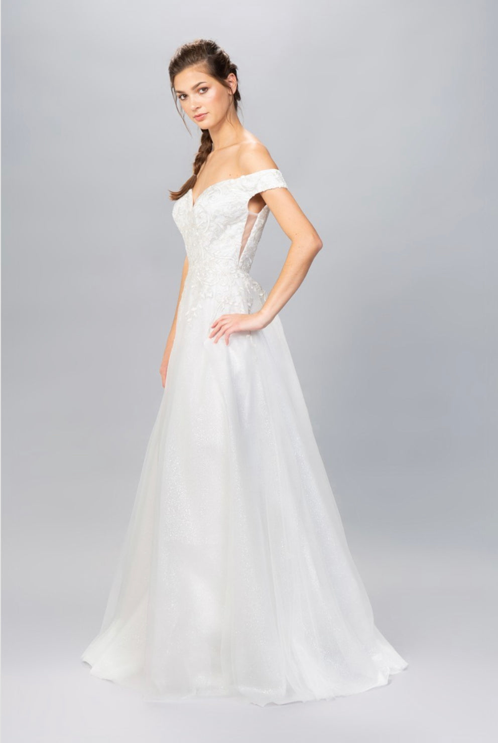 Wedding Dresses Long A Line Wedding Dress Eureka Fashion 9191 Off White