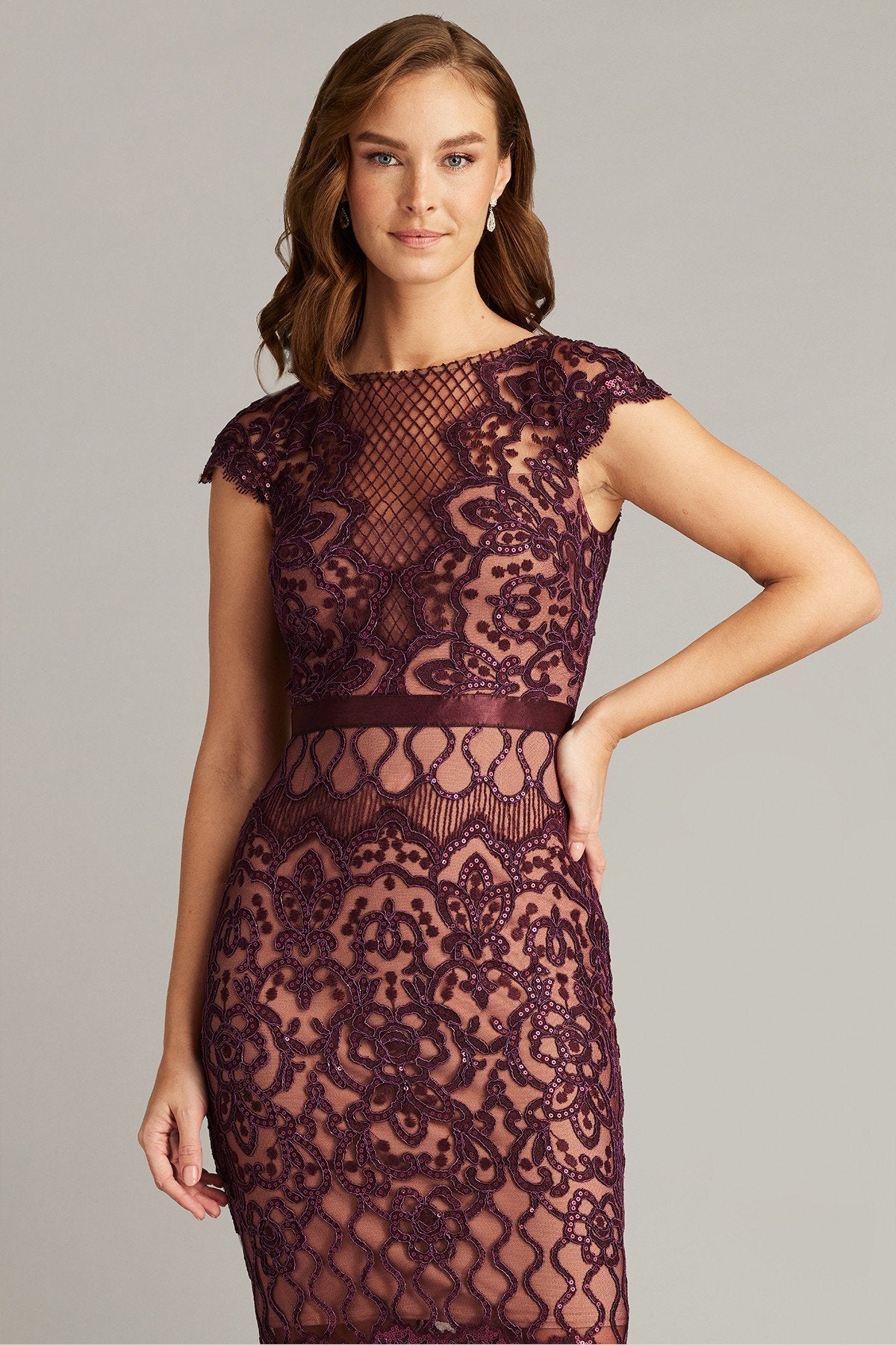 Cocktail Dresses Short Cocktail Formal Dress Mulberry/Nude
