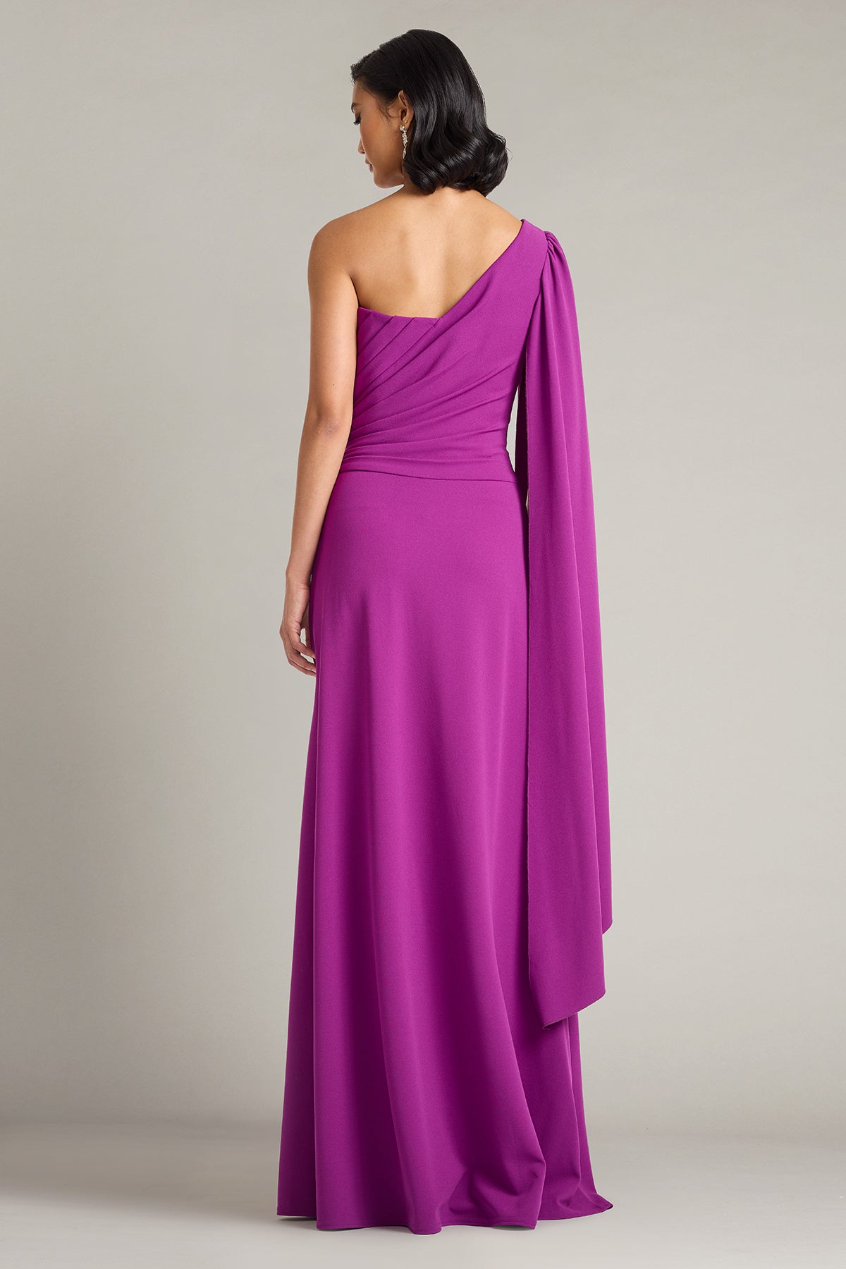 One-Shoulder Floor-Length Jersey Formal A-Line Tadashi Shoji BOS26283L