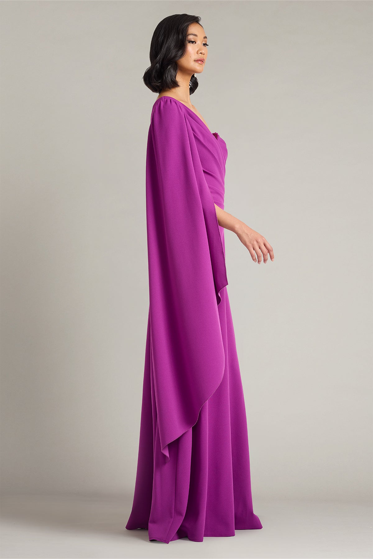 One-Shoulder Floor-Length Jersey Formal A-Line Tadashi Shoji BOS26283L