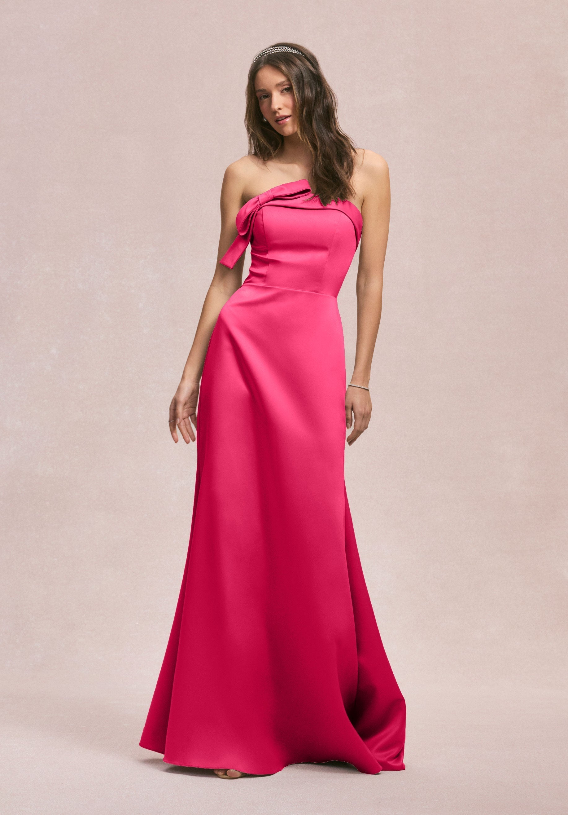 Formal Dresses Formal Long Fitted Dress Berry-Satin-31246-Fitted