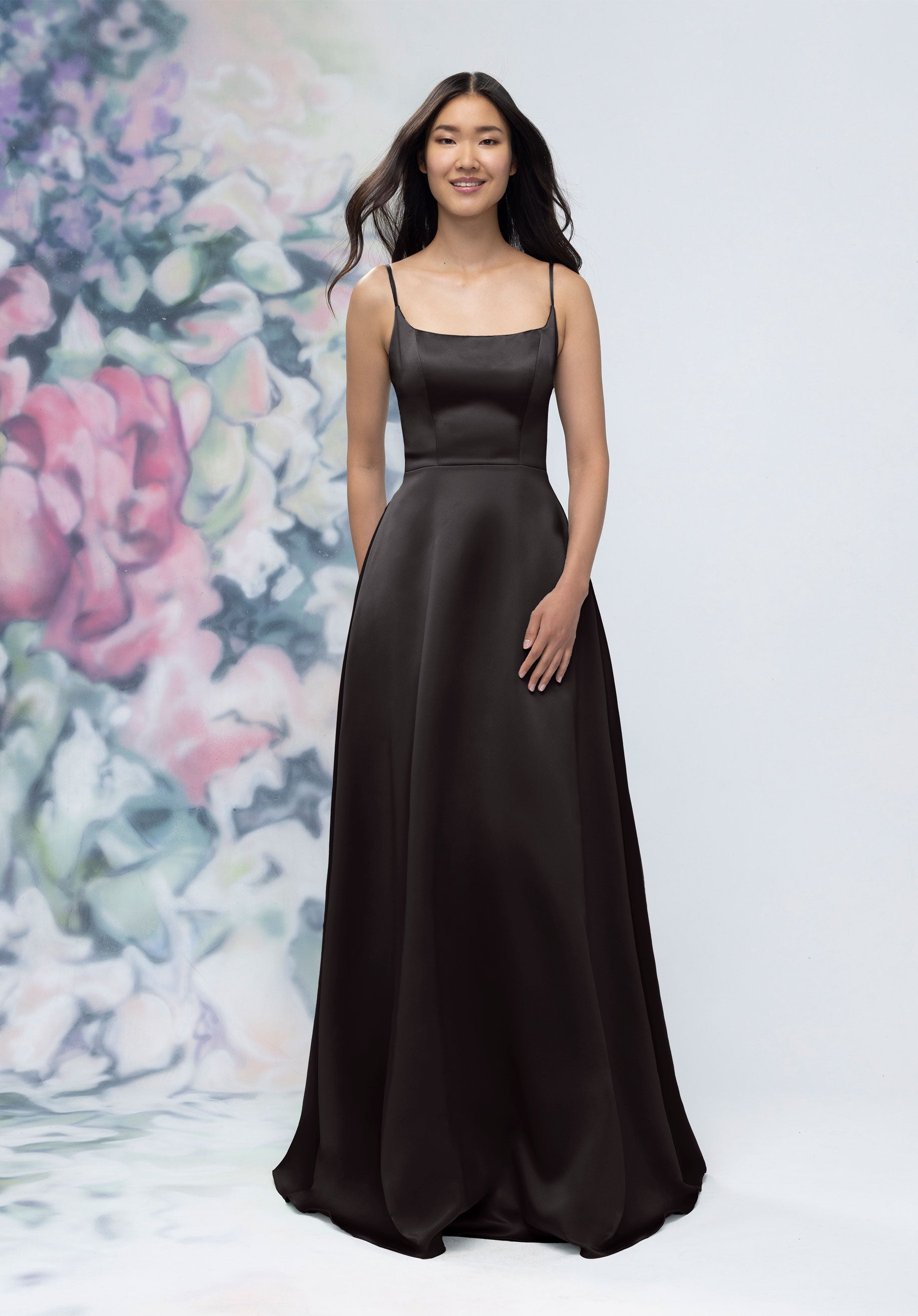 Formal Dresses Long A Line Formal Dress Black-Satin-3030017-A Line