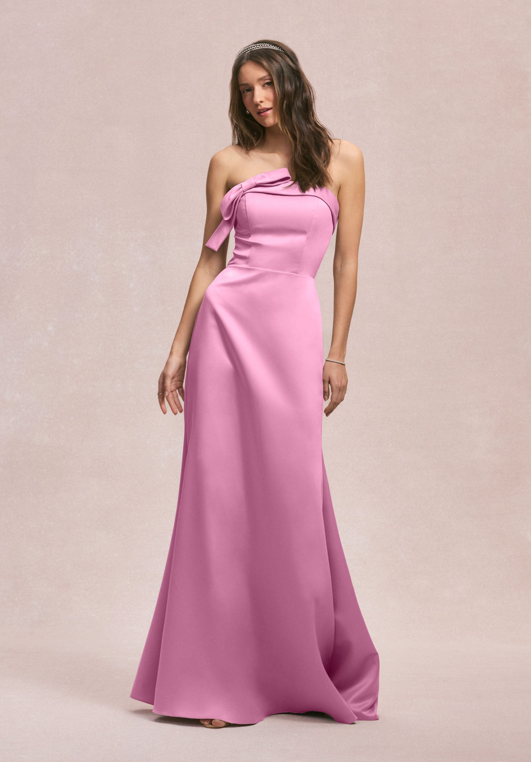 Formal Dresses Formal Long Fitted Dress Bloom-Satin-31246-Fitted