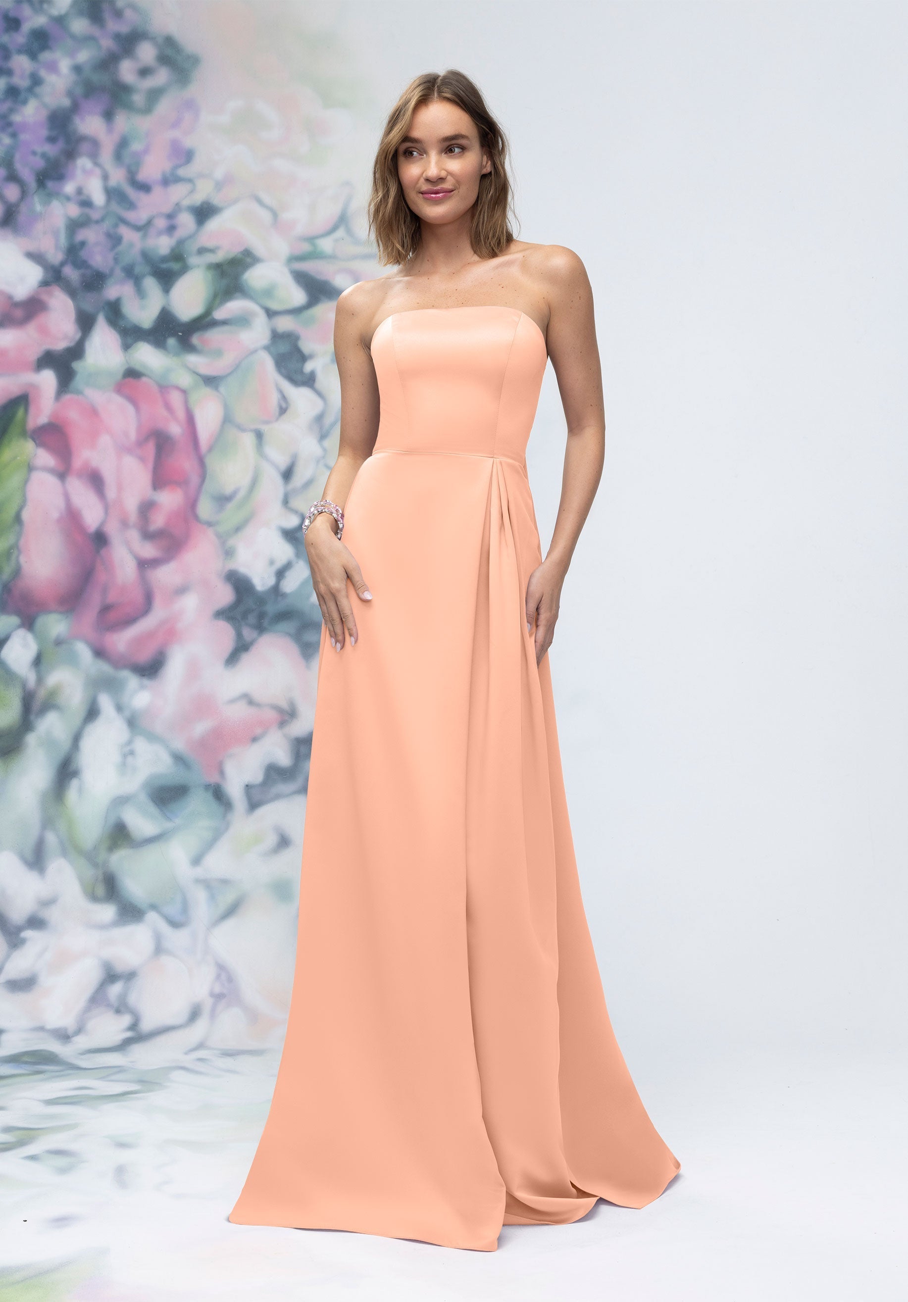 Formal Dresses Long Evening Formal Gown Blush-Satin-3030014-Pleated