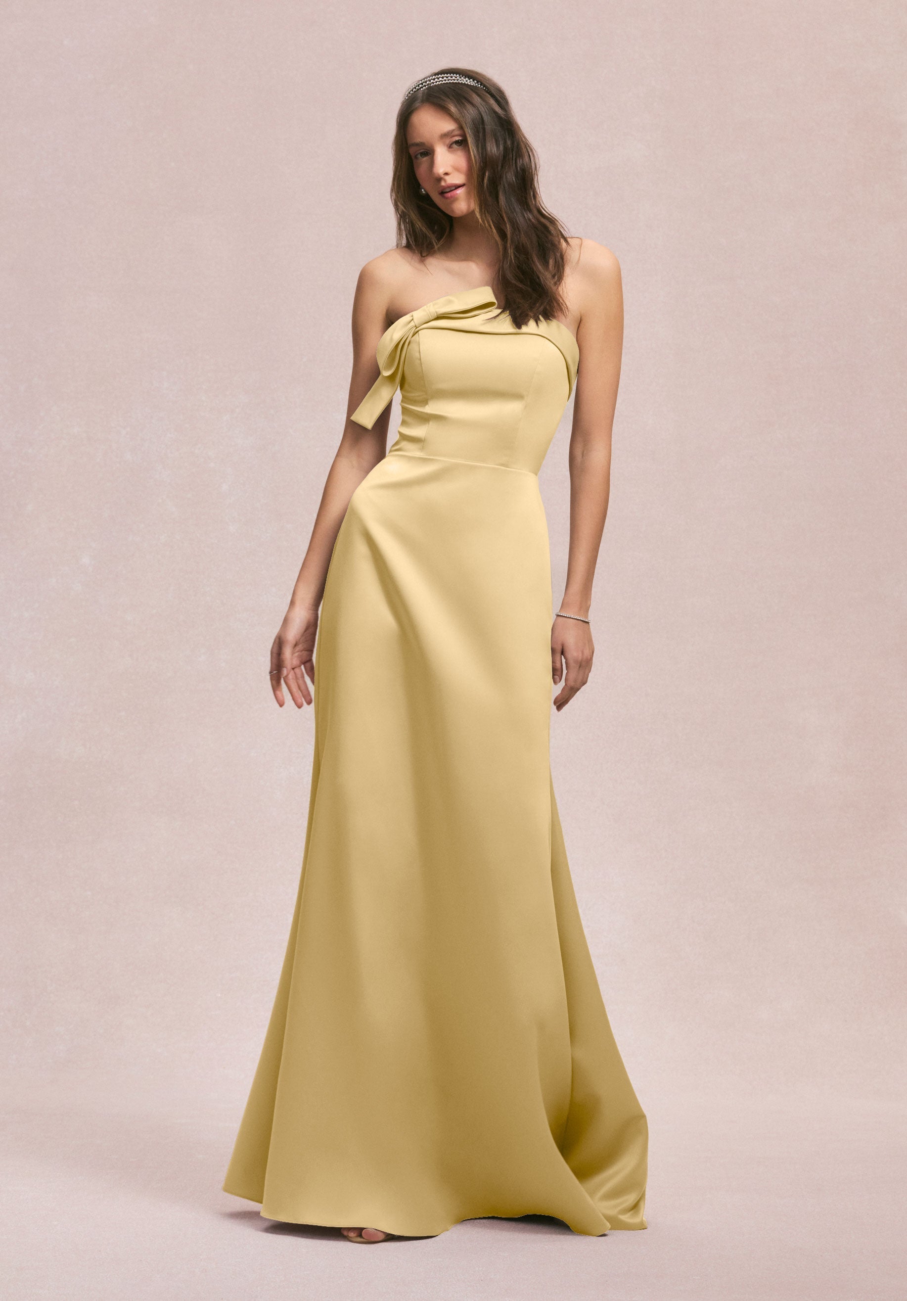 Formal Dresses A Line Formal Long Evening Dress Buttercup-Satin-31246-Fitted