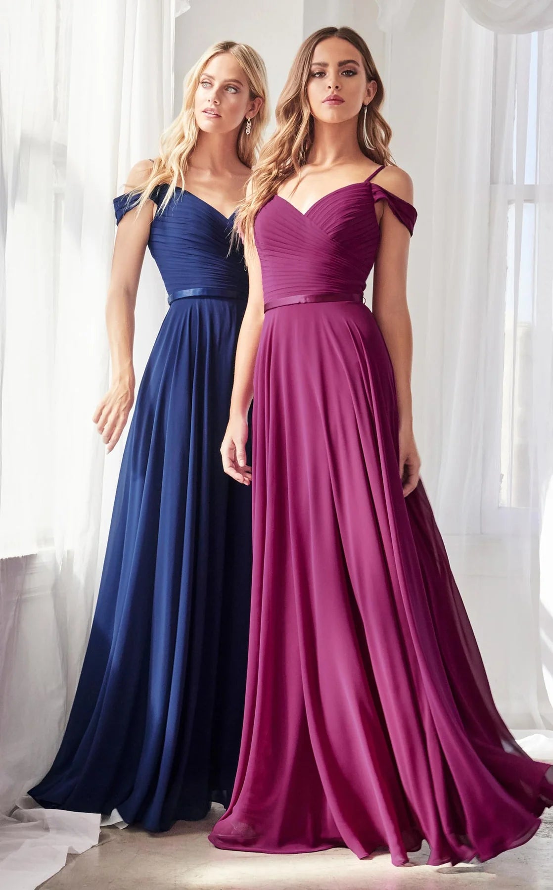 LaDivine CD0156 Long Bridesmaids Formal Off Shoulder Prom Dress