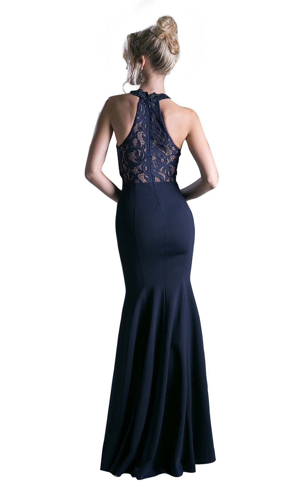 Halter Floor-Length Lace Formal Mermaid LaDivine CF102