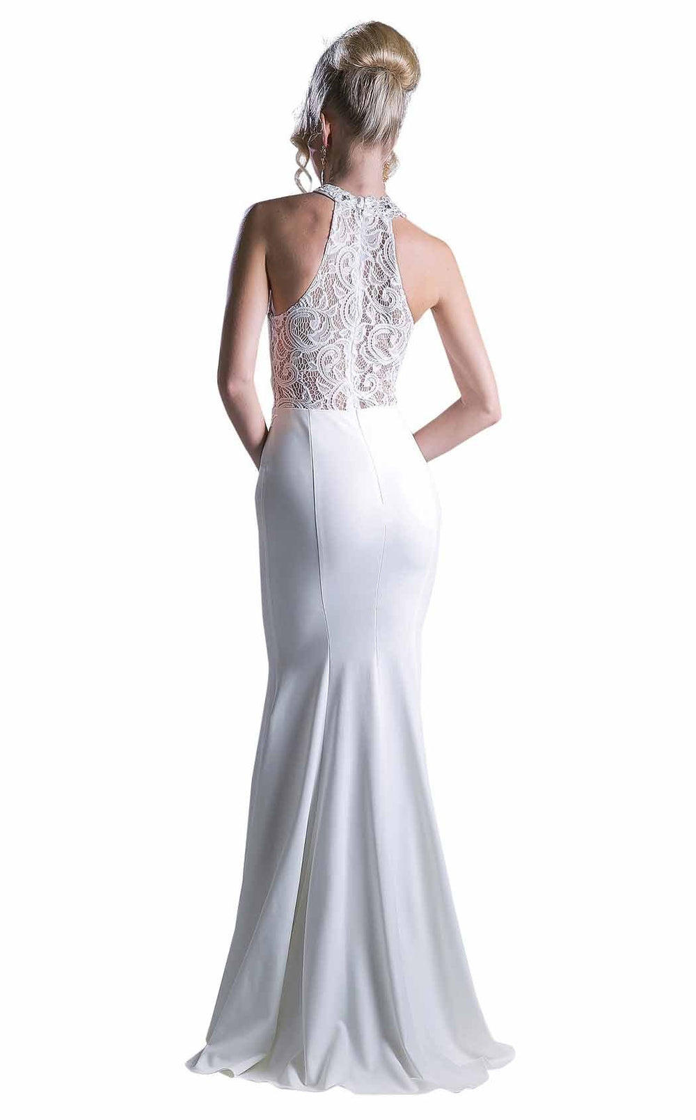 Halter Floor-Length Lace Formal Mermaid LaDivine CF102