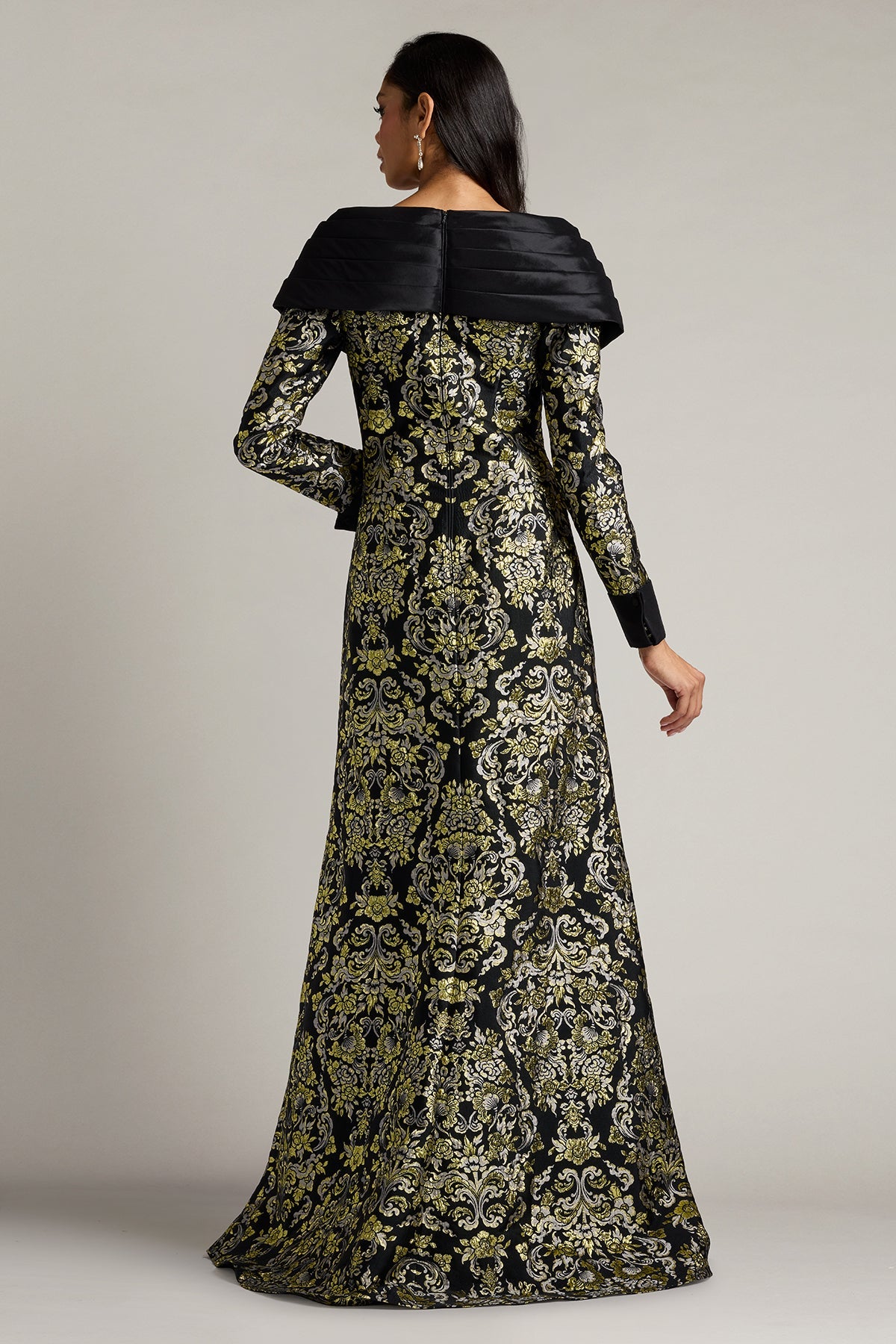 Off-the-Shoulder Floor-Length Satin Formal A-Line Tadashi Shoji CKD26306L