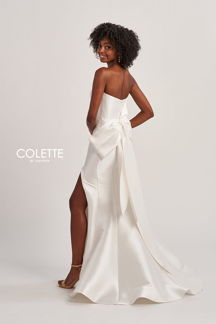 Prom Dresses Long Mermaid Slit Formal Prom Dress Diamond White
