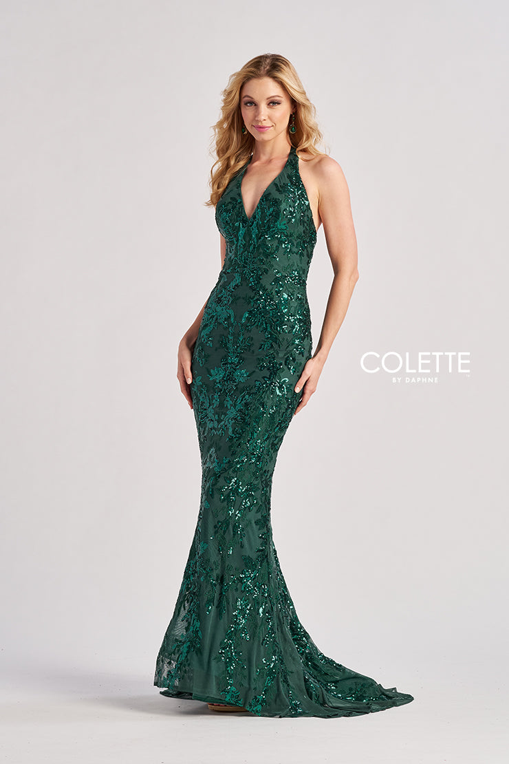 Ice Blue Colette by Daphne CL8495 Formal Long Mermaid Sequin Prom Dress