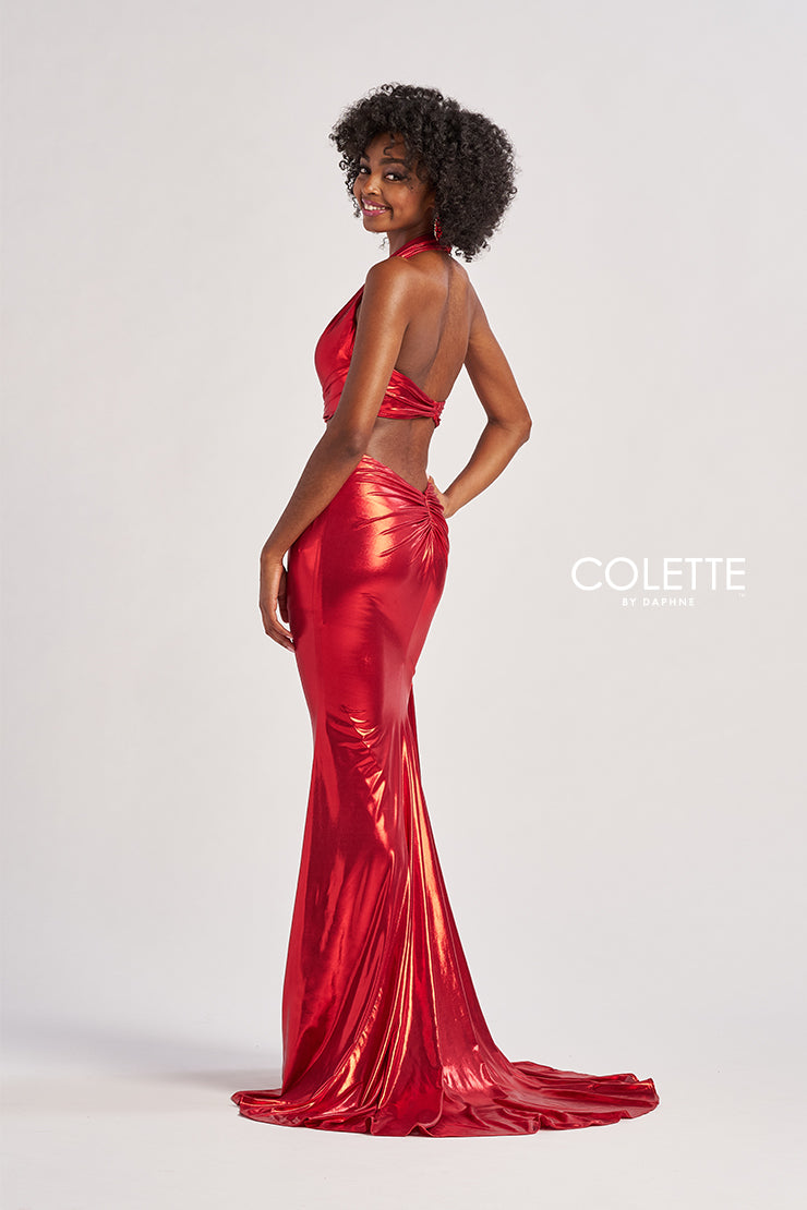 Prom Dresses Prom Fitted Long Metallic Formal Dress Red