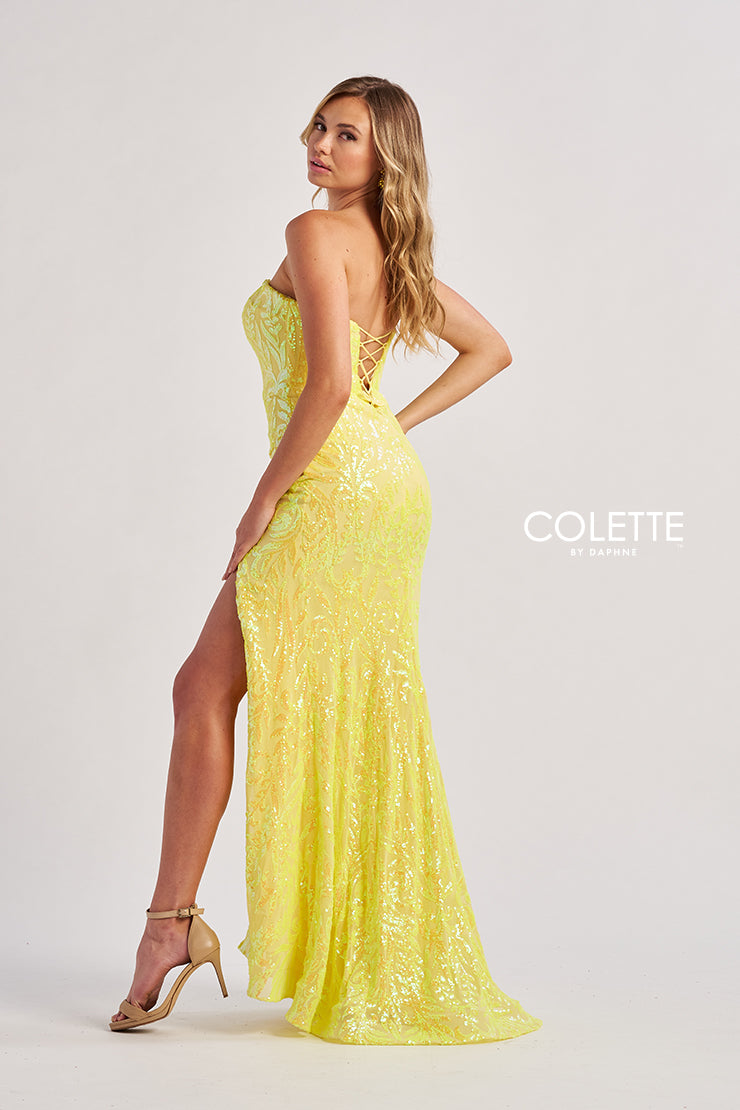 Prom Dresses Long Formal Slit Mermaid Sequin Prom Dress Sunshine