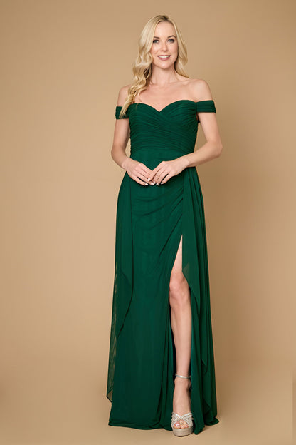 Formal Dresses Off Shoulder Long Formal Evening Dress Emerald