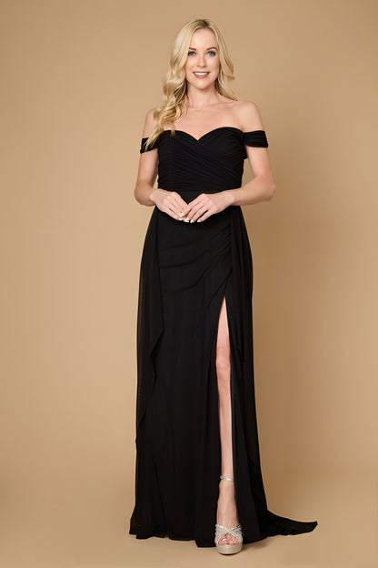 Formal Dresses Off Shoulder Long Formal Evening Dress Black