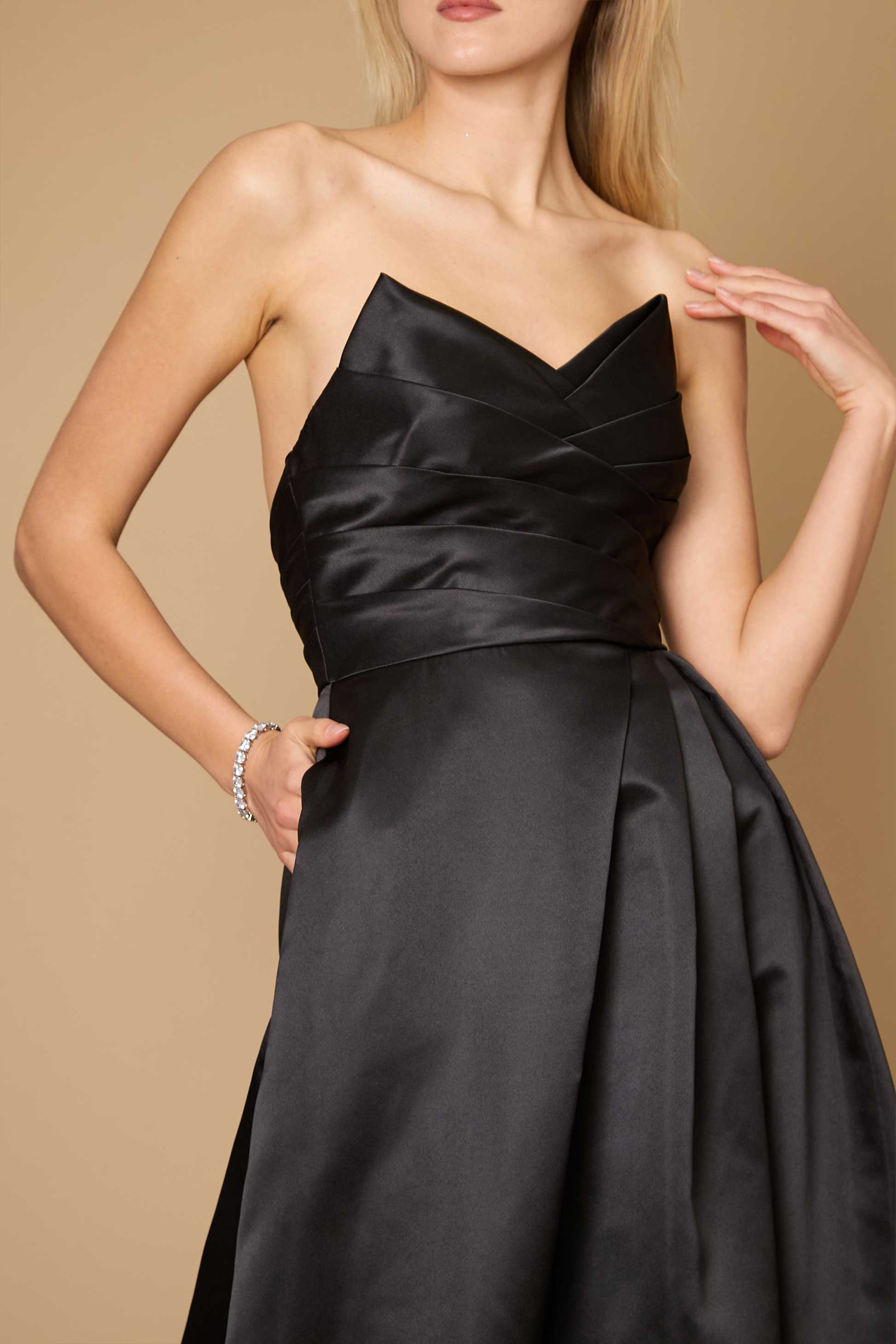 Long Black Formal Ball Gown Party Dress