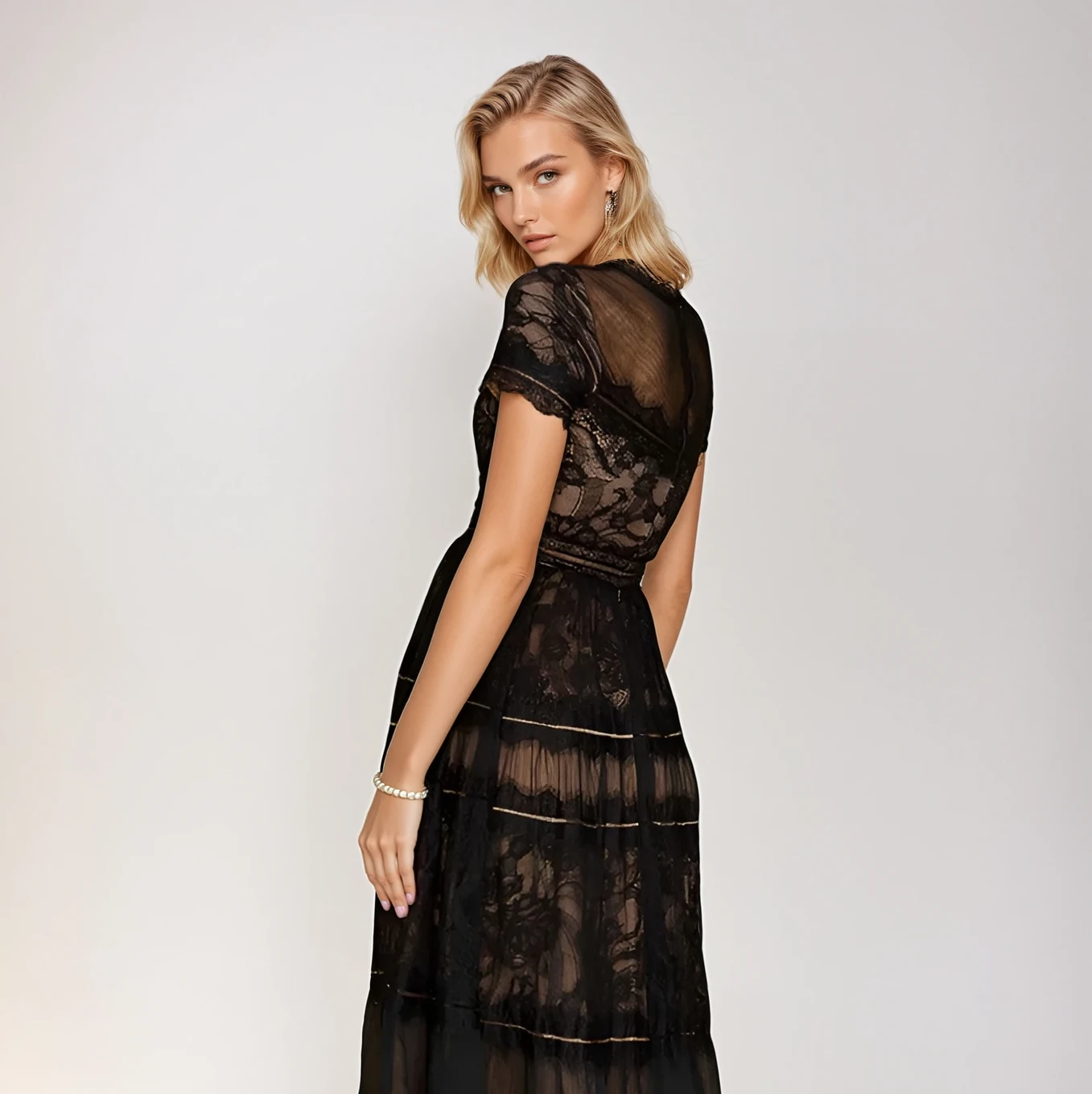 Formal Dresses Long Lace Formal Black Evening Dress Black