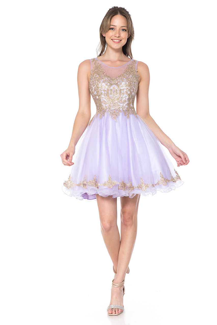 Prom Dresses A Line Short Homecoming Cocktail Dress Lenovia 8101 Lilac
