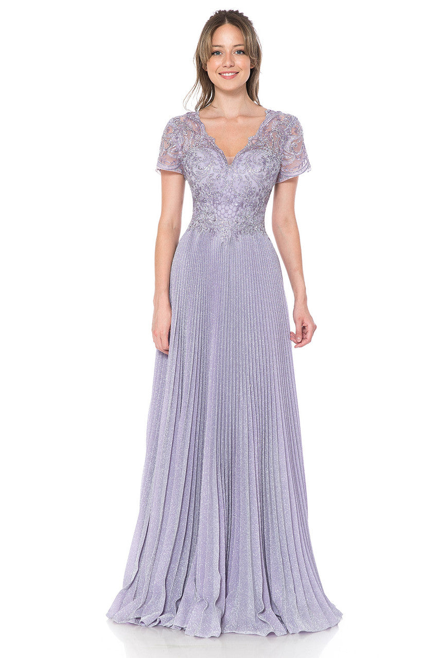 Mother of the Bride Dresses Long Formal Pleated Mother of the Bride Dress Lenovia 8139 Lilac