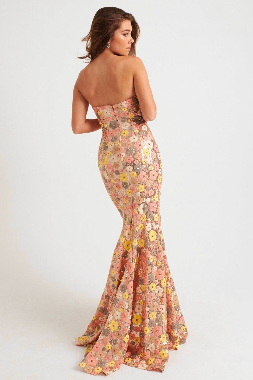 Prom Dresses Sequin Long Formal Floral Mermaid Prom Dress Spring