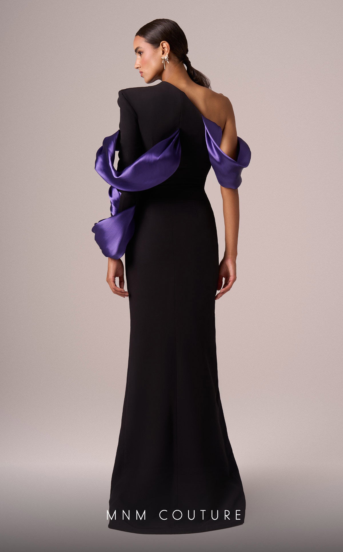 Prom Dresses Fitted Formal Long Evening Dress Black Purple