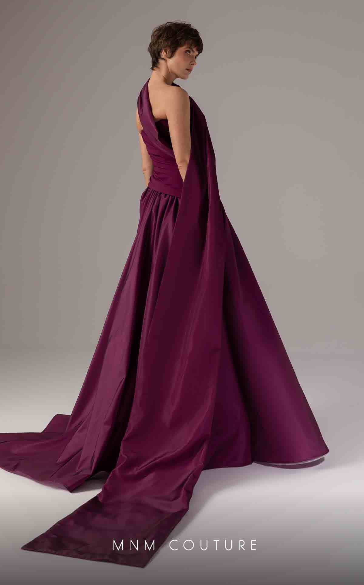 Formal Dresses Long Pleated A Line Prom Formal Dress MNM Couture E0089 Purple