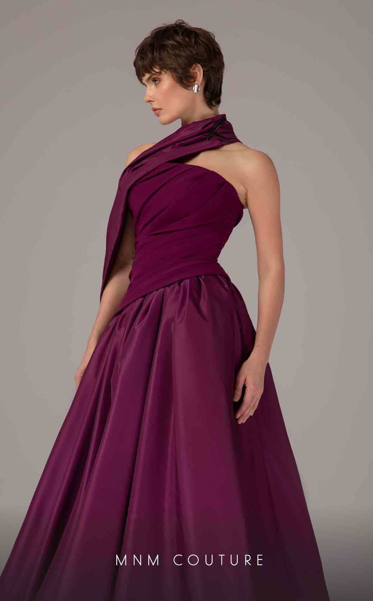 Formal Dresses Long Pleated A Line Prom Formal Dress MNM Couture E0089 Purple