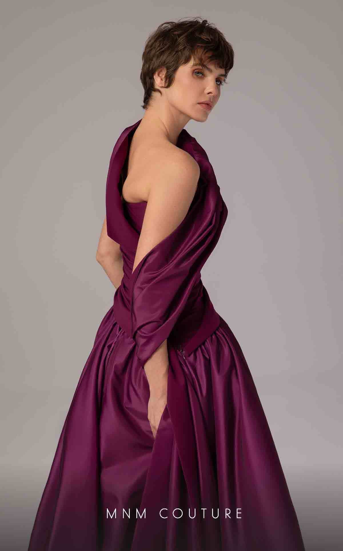 Formal Dresses Long Pleated A Line Prom Formal Dress MNM Couture E0089 Purple