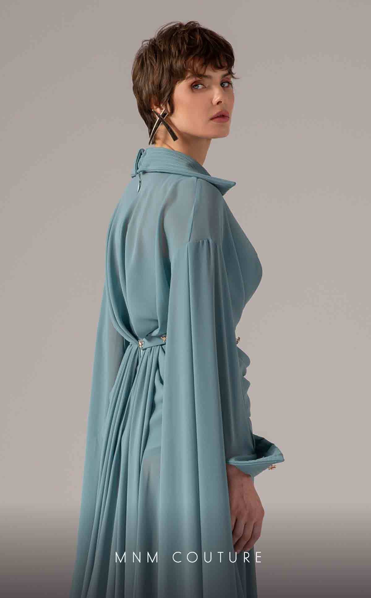 Mother of the Bride Dresses Pleated Fitted Formal Long Mother of the Bride Dress Mint