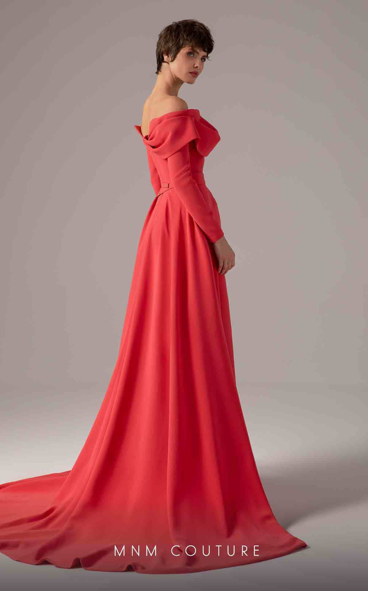 Mother of the Bride Dresses Fitted Formal Long Mother of the Bride Dress Coral