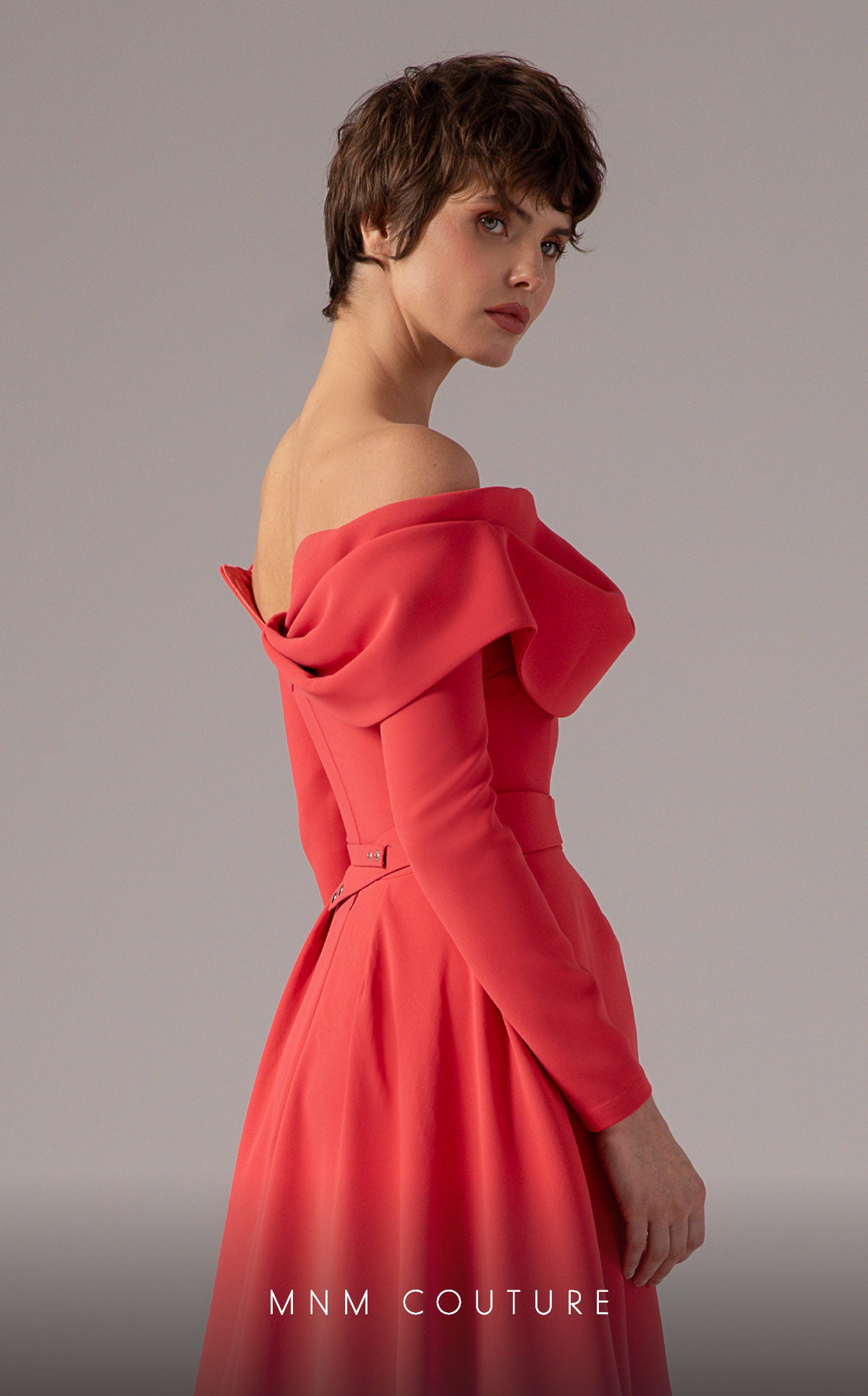 Mother of the Bride Dresses Fitted Formal Long Mother of the Bride Dress Coral