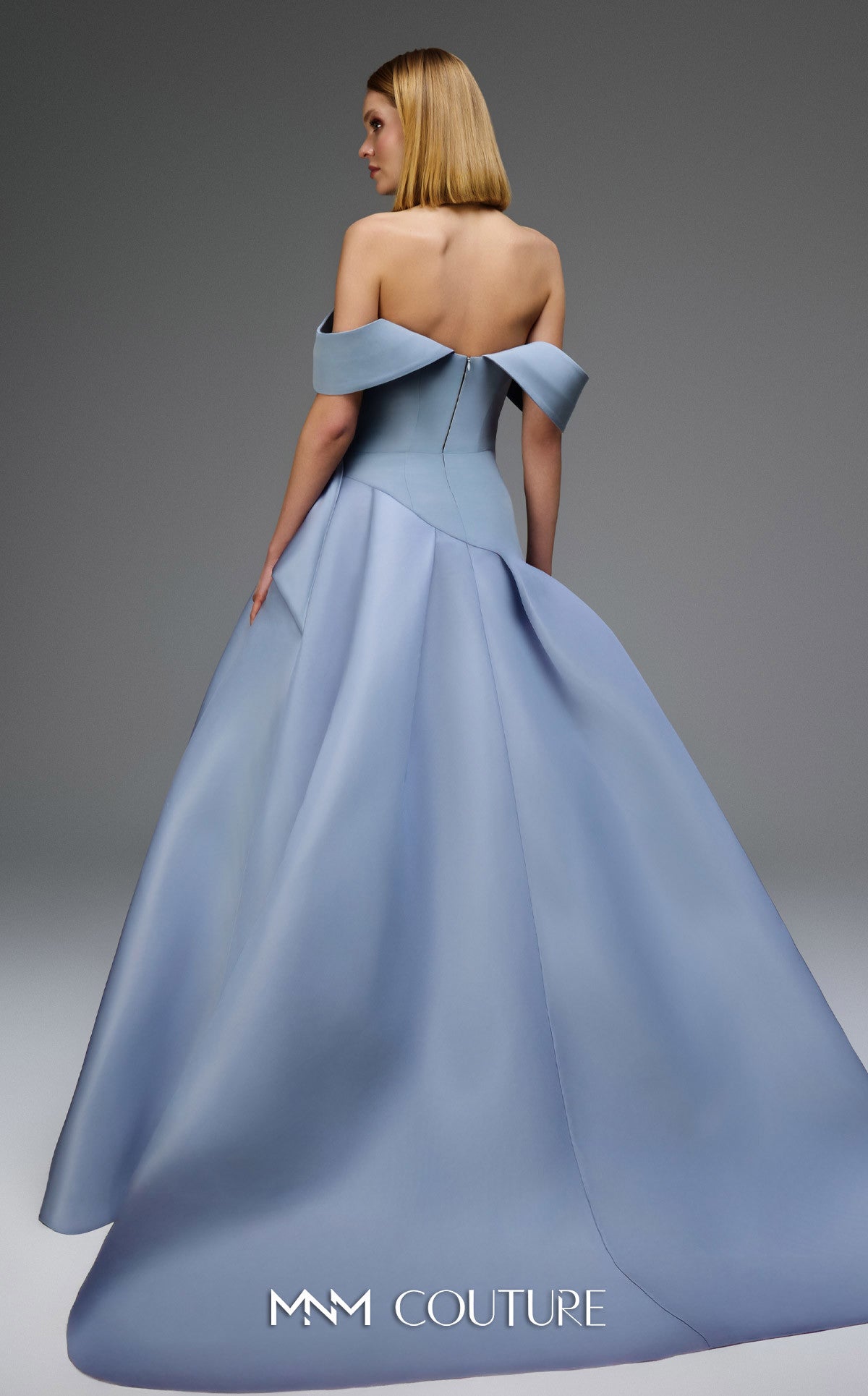 Formal Dresses Pleated Long Formal A Line Prom Dress MNM Couture E0103 Ice Blue