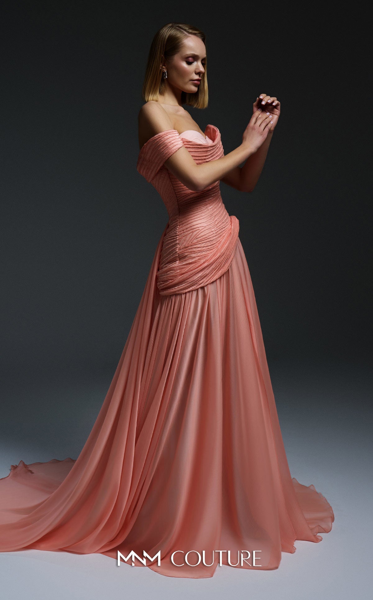 Prom Dresses Long Formal Sequin Prom Dress MNM Couture E0113 Coral