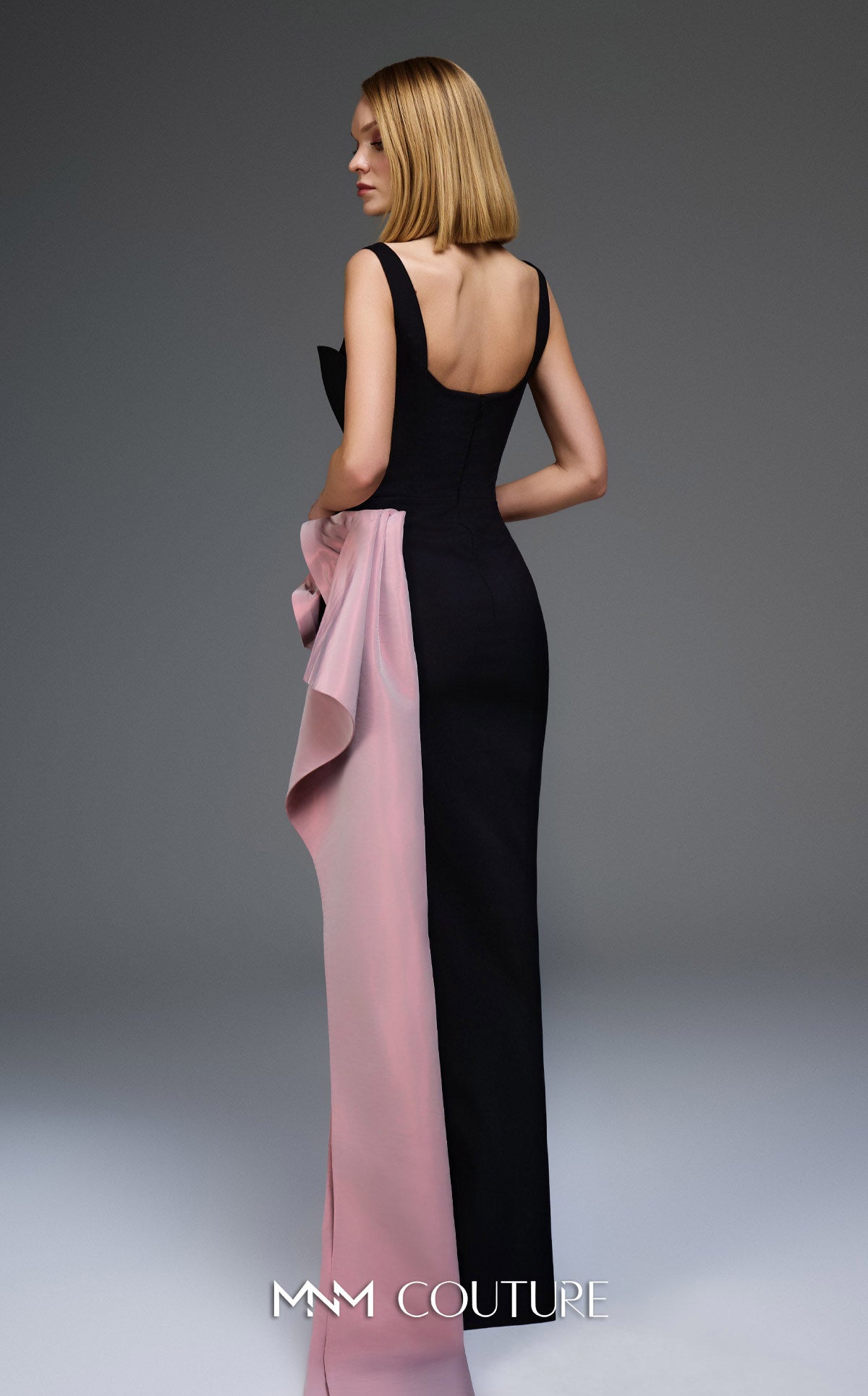 Prom Dresses Long Formal Fitted Prom Dress MNM Couture E0117 Black/Pink