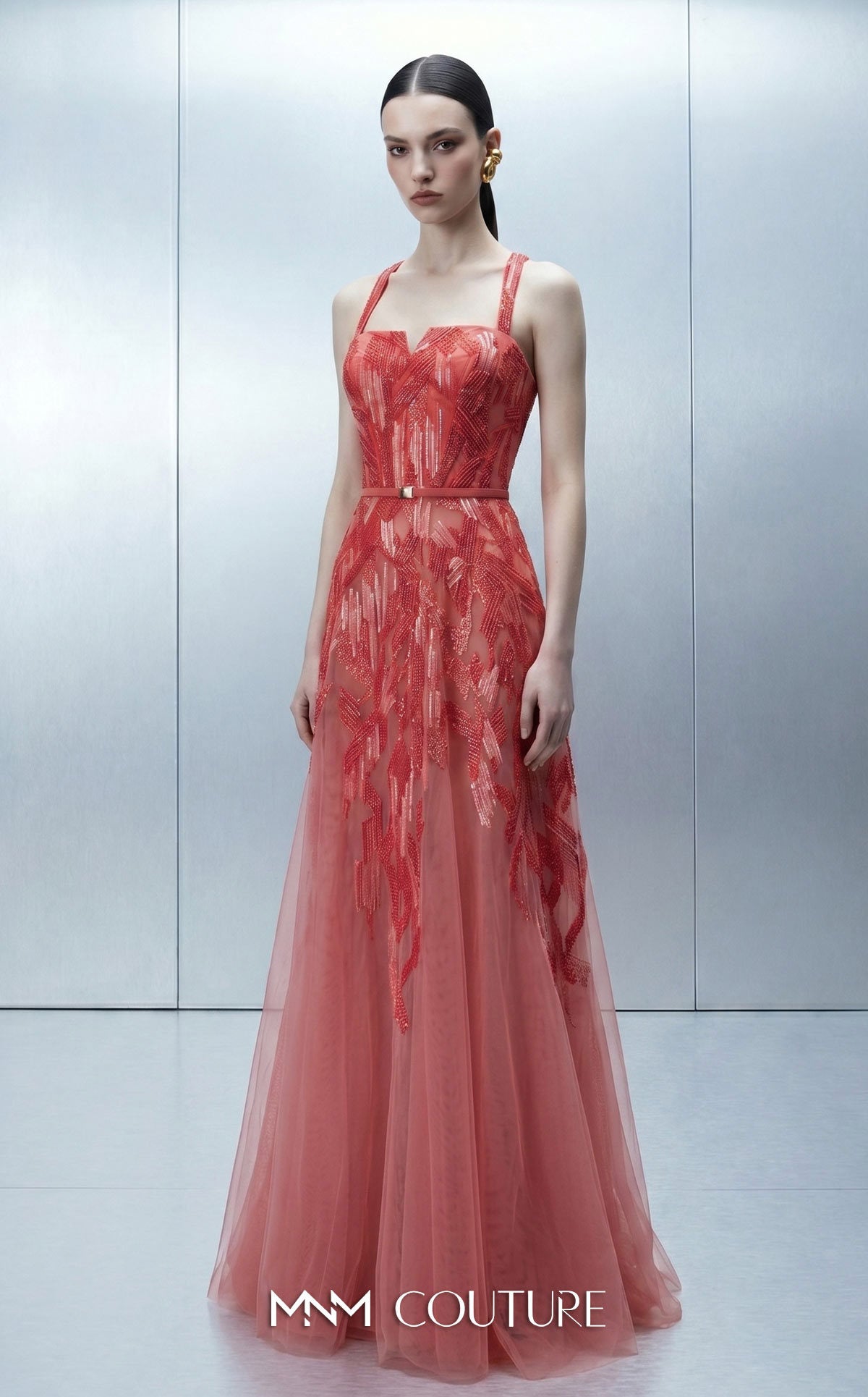 Sweetheart Floor-Length Chiffon Occasion A-Line MNM Couture E0171