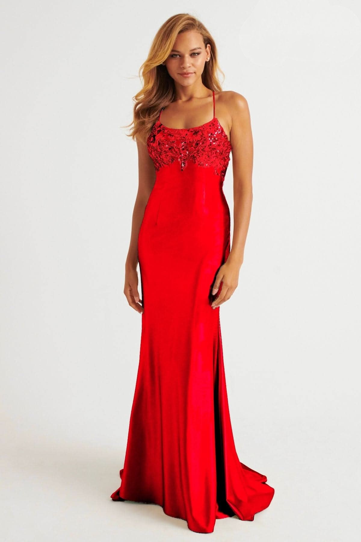 Prom Dresses Fitted Long Formal Prom Dress Red