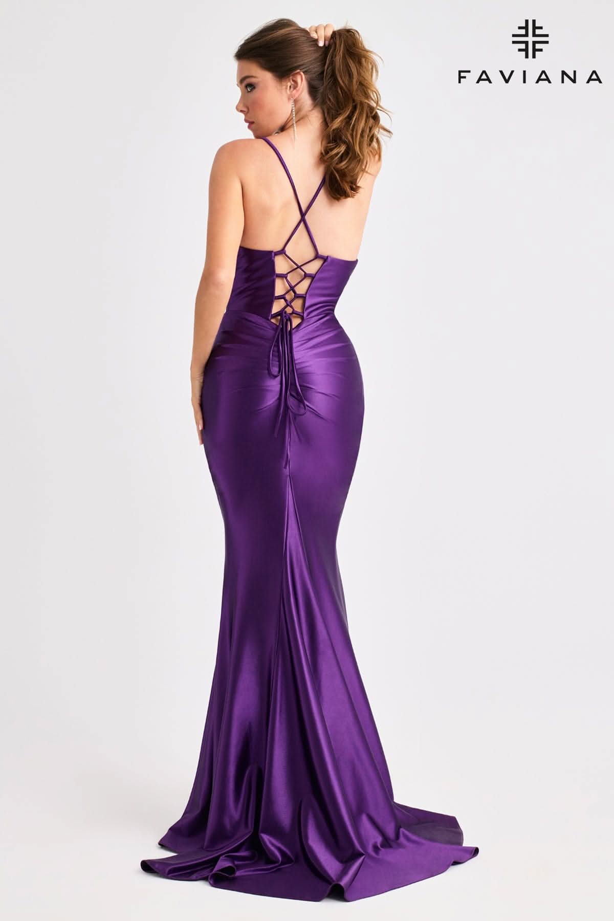 Prom Dresses Long Formal Fitted Prom Evening Dress Purple