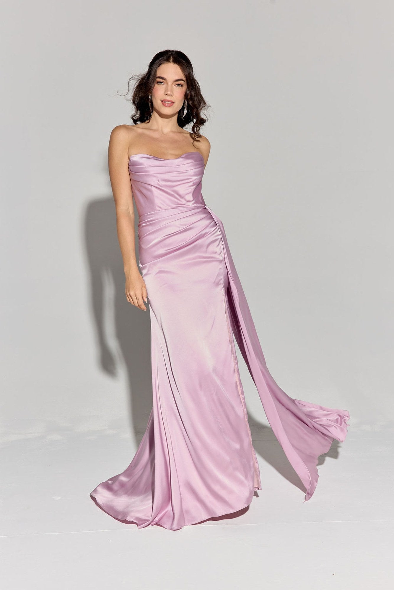 Prom Dresses Long Slit Formal Evening Prom Dress Eureka Fashion EK118 Dusty Mauve