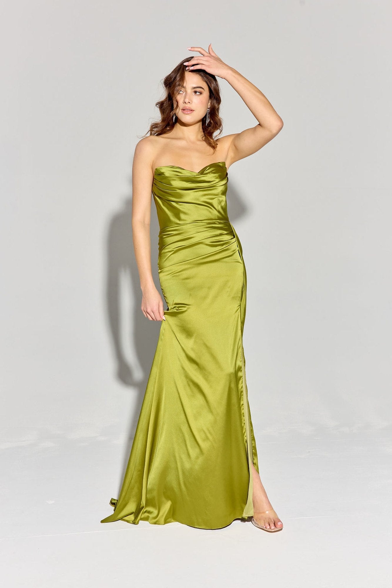 Prom Dresses Long Slit Formal Evening Prom Dress Eureka Fashion EK118 Moss