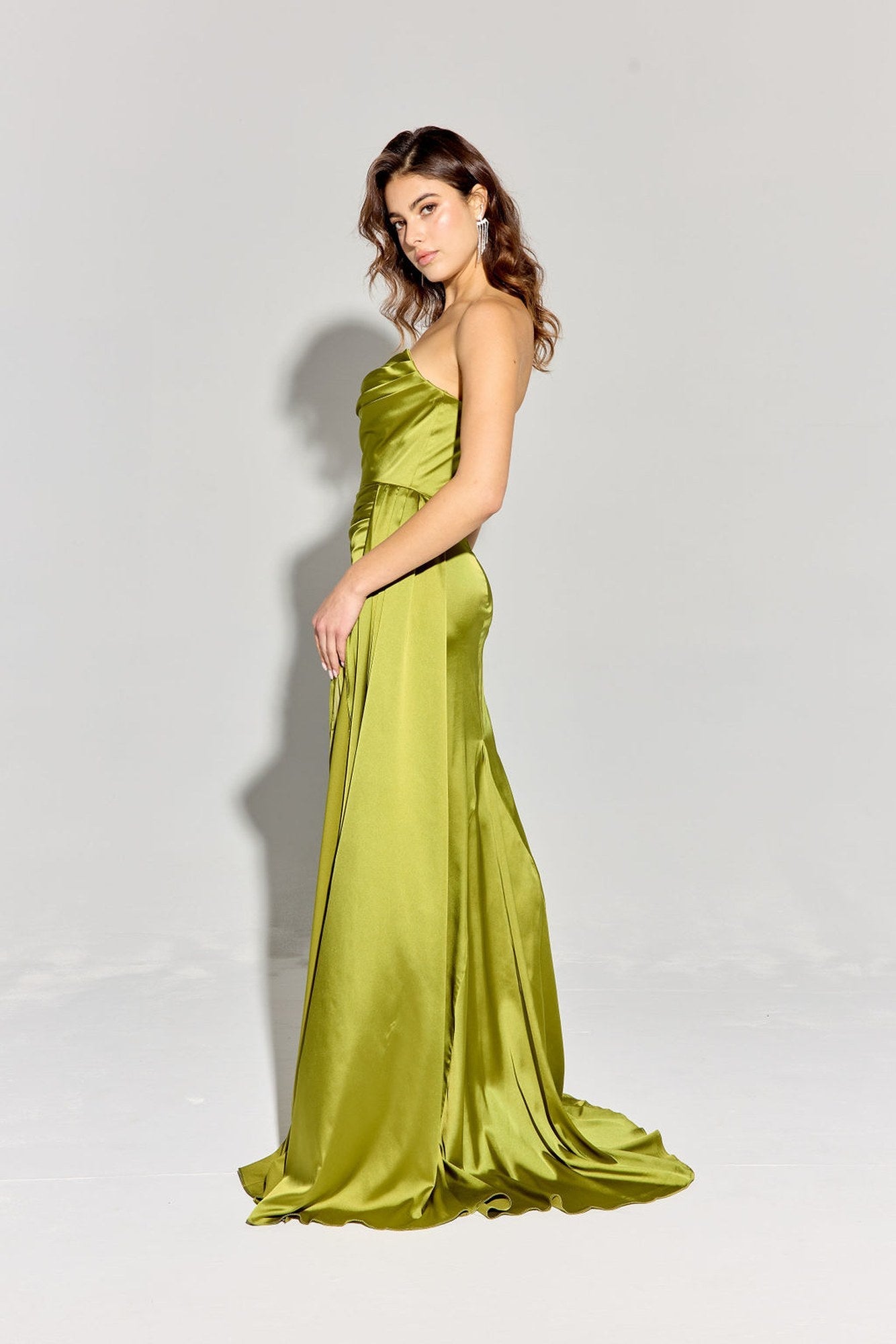 Prom Dresses Long Slit Formal Evening Prom Dress Eureka Fashion EK118 Moss