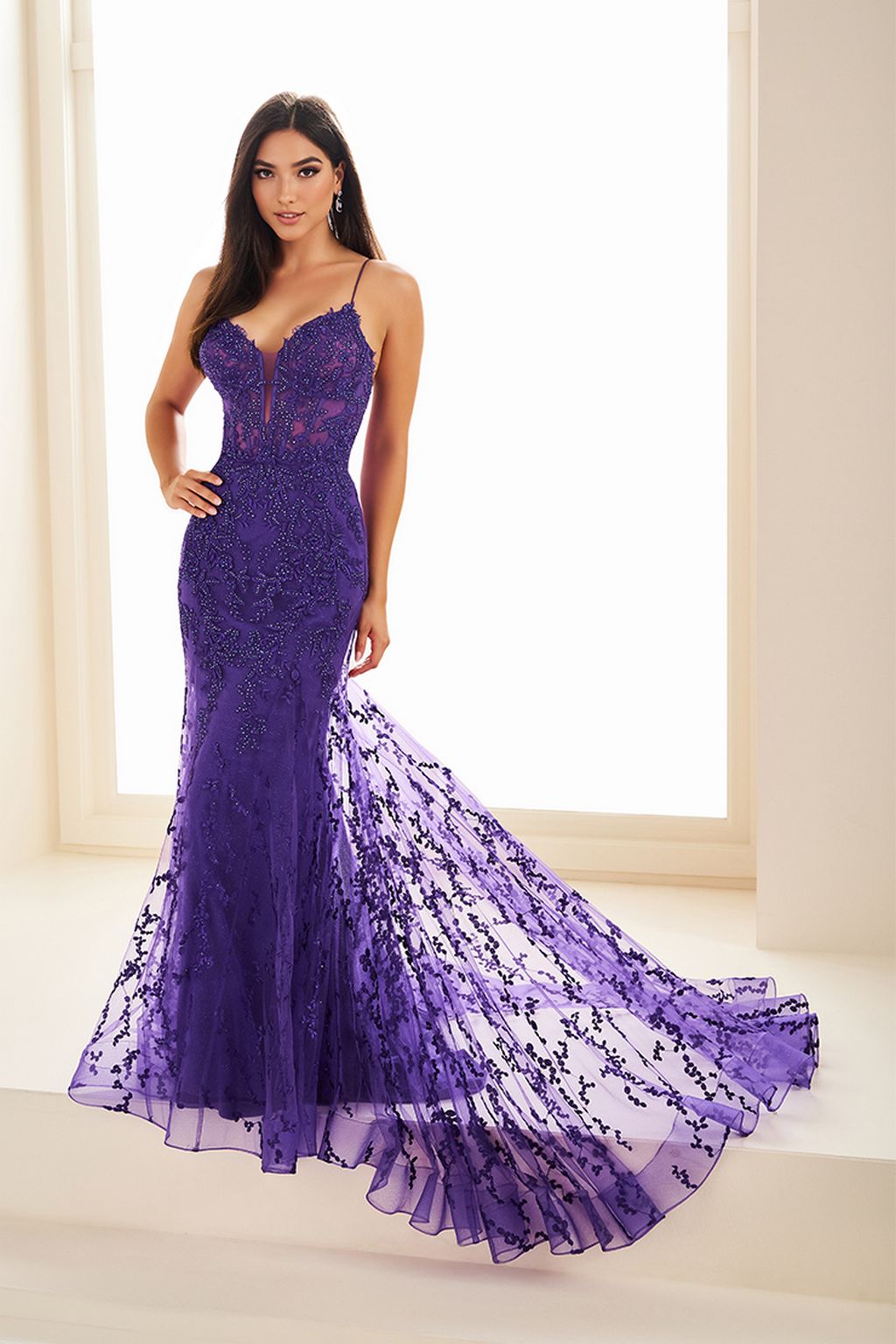 Prom Dresses Glitter Long Evening Formal Prom Dress Purple