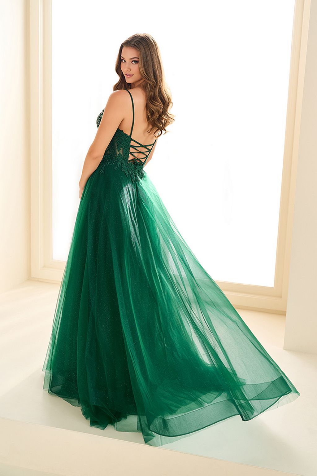 Prom Dresses Long Glitter A Line Formal Prom Dress Emerald