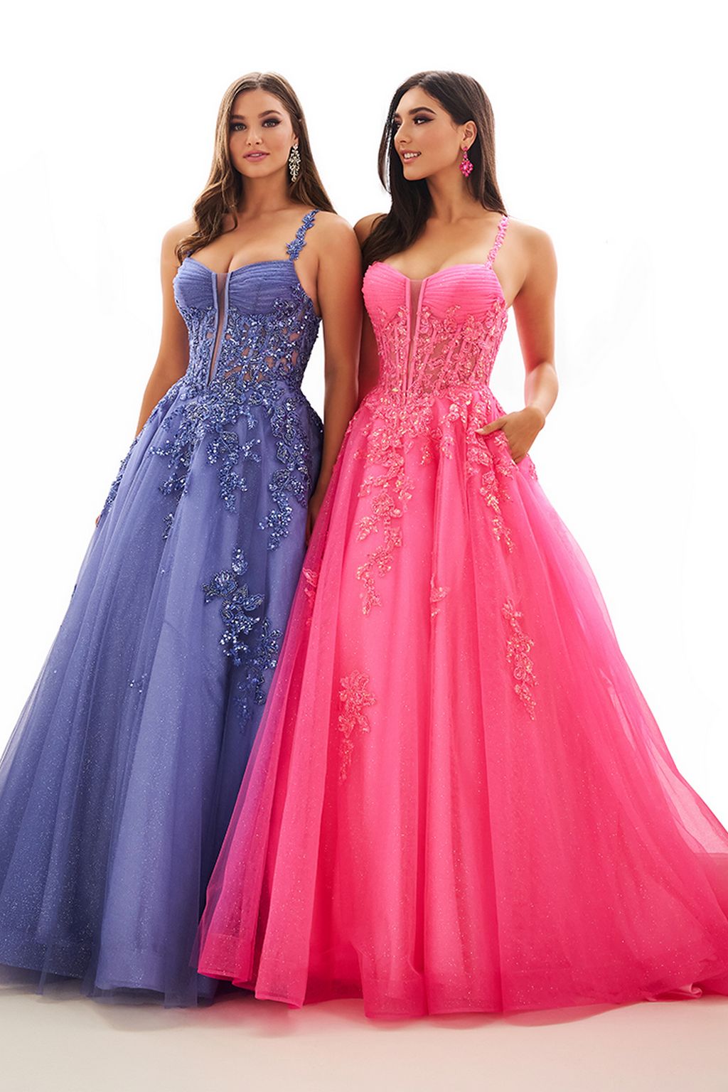Prom Dresses Sequin Ball Gown Long Formal Evening Prom Dress Dark Periwinkle